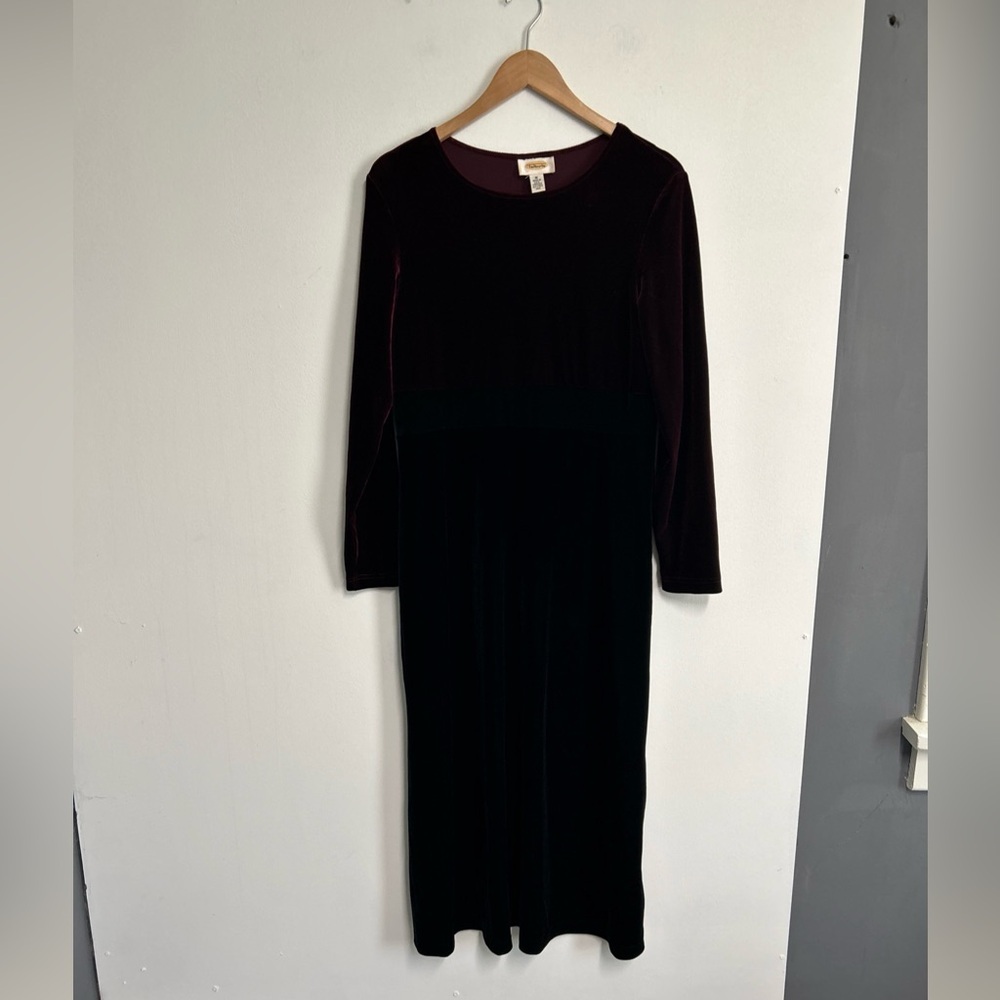 Talbots Women’s Medium Color block Maxi‎ Dress Minimalist Modesty Colorful Cozy